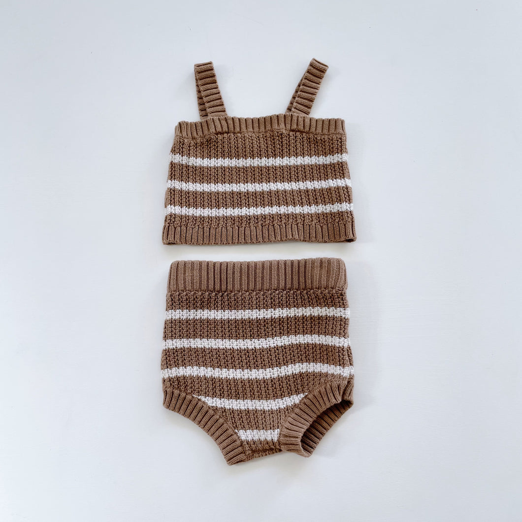 Grown Organic Knit Set Stripe (12-18m)