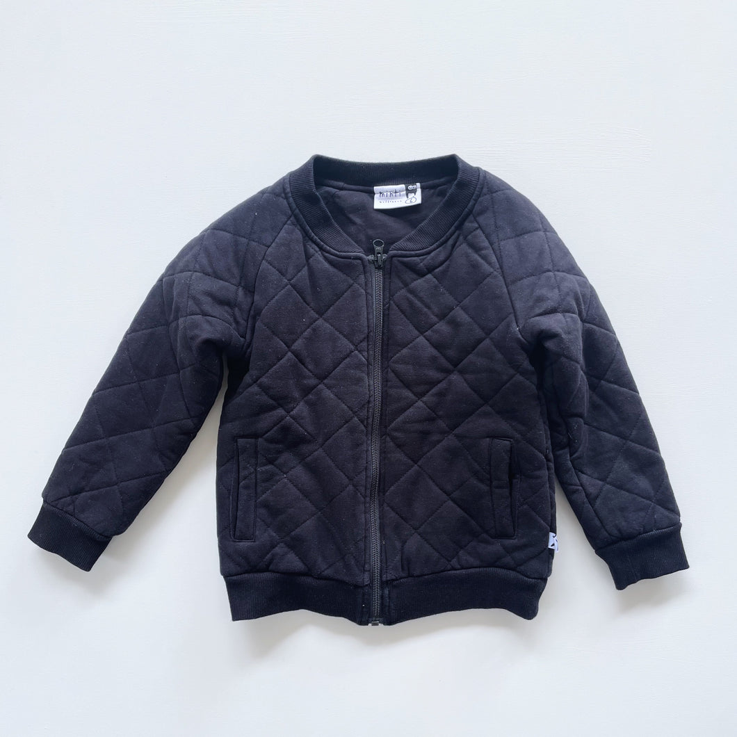 Minti Quilt Jacket Black (6y)