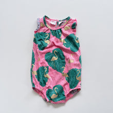 Load image into Gallery viewer, Milky Flamingo Romper Pink/Green (1y)
