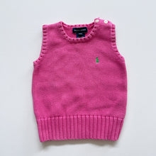 Load image into Gallery viewer, Ralph Lauren Cotton Knit Vest Pink (3-4y)
