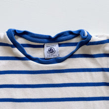 Load image into Gallery viewer, Petit Bateau Stripe Rib Crop Tee (7-8y)
