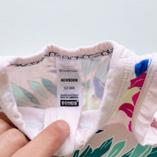 Load image into Gallery viewer, Bonds Wondersuit Summer Romper Pink Floral (newborn)
