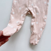 Load image into Gallery viewer, Nature Baby Organic Footed All-In-One Pink Dots (0-3m)
