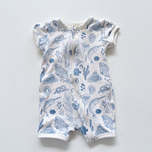 Load image into Gallery viewer, Wilson &amp; Frenchy Romper Blue Sea Creatures (3-6m)

