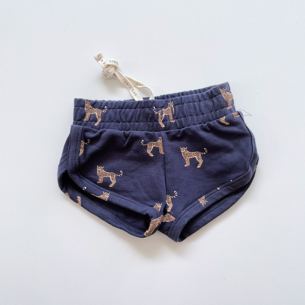 Jamie Kay Organic Shorts Navy Leopard *tagged bigger (1-2y)