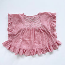 Load image into Gallery viewer, Paper Wings Frilly Heart Embroidered Red Stripe Dress (3y)
