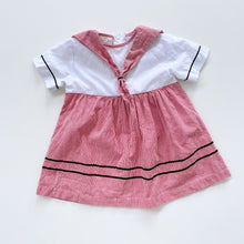 Load image into Gallery viewer, Vintage TAJ Red Sailor Dress (12-18m)
