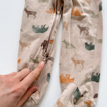 Load image into Gallery viewer, Dymples Footed All-In-One Woodland Animals (12-18m)
