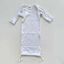 Load image into Gallery viewer, Dimples Organic Sleeping Gown White (newborn)
