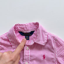 Load image into Gallery viewer, Ralph Lauren Pink Pinstripes Shirt Dress (3y)
