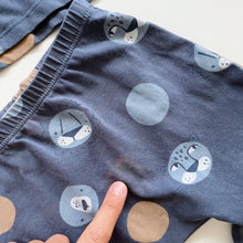 Load image into Gallery viewer, Next Pants + Top Animals Dark Blue (9-12m)
