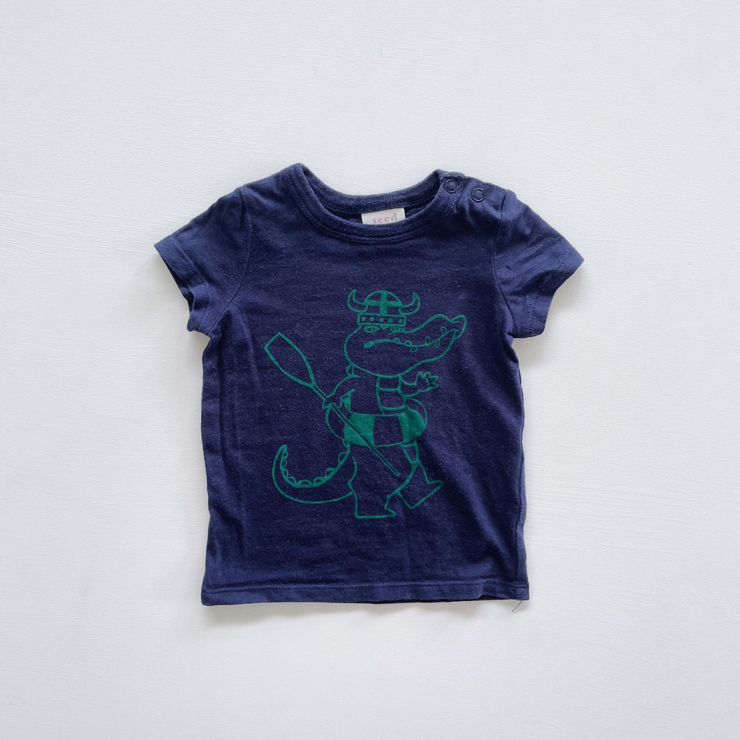 Seed Tee Green Croc (0-3m)