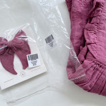 Load image into Gallery viewer, Jamie Kay Organic Muslin Lily Dress + Hair Clip - Damson NEW (4y)
