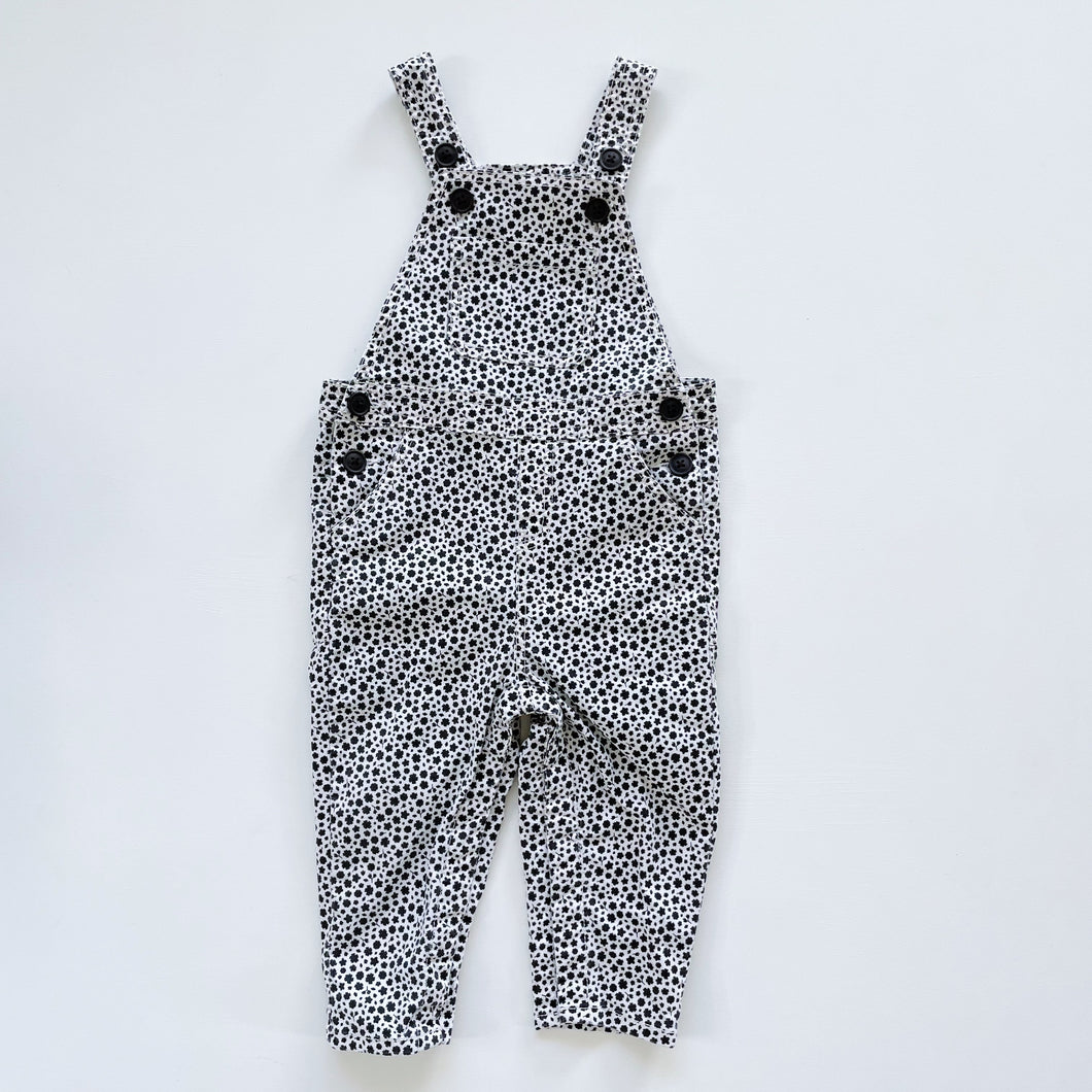 Cotton On Overall B/W Floral (18m)