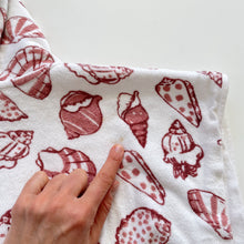 Load image into Gallery viewer, Nature Baby Hooded Poncho Towel Red Seashells (3-4y)
