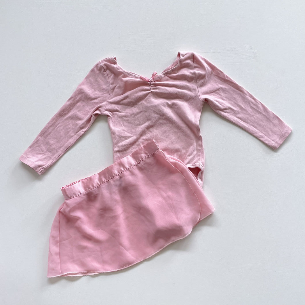 Ballet Dance Leotard + Tutu Skirt Pink (5y)