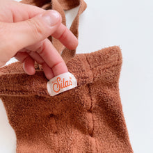 Load image into Gallery viewer, Silly Sila&#39;s Organic Teddy Footed Tights Cinnamon (52-56 /3-6m)
