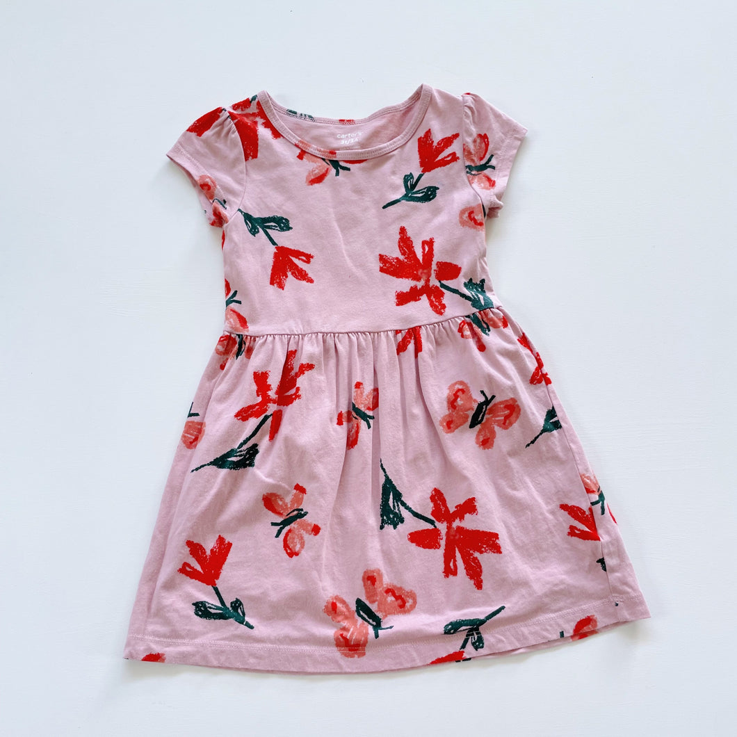 Carter's Kindy Dress Pink/Red Floral (2-3y)