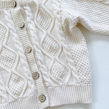 Load image into Gallery viewer, Little B's Cotton Knit Cardigan Beige (6-12m)

