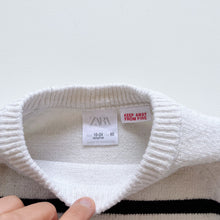Load image into Gallery viewer, Zara Knit Jumper B/W Stripe (18-24m)
