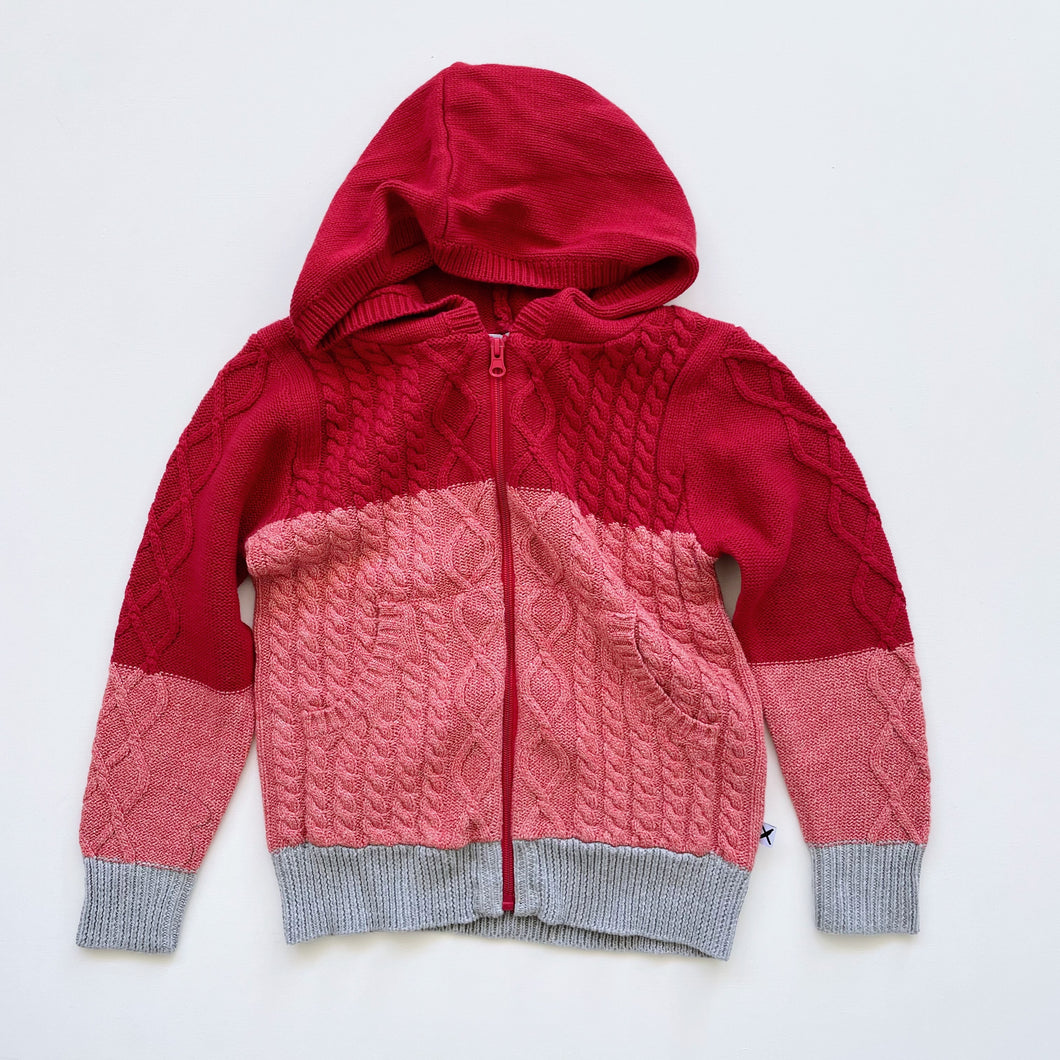 Minti Knit Cardigan Pink / Red *sample NEW (6y)