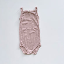 Load image into Gallery viewer, Nature Baby Organic Pointelle Singlet Bodysuit | Blush (1y)
