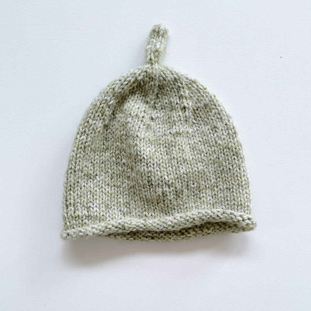 Handmade Wool Beanie Green (6-12m)