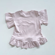 Load image into Gallery viewer, Jamie Kay Ruffle Top Soft Misty Rose NWOT (6-12m)
