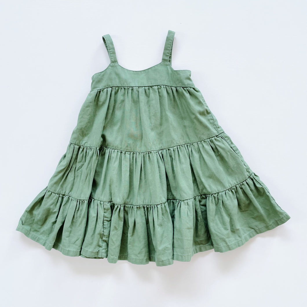 Teeny Weeny Kindy Tiered Dress Green (2y)