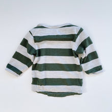 Load image into Gallery viewer, Nature Baby Merino Top Green Stripes (3-6m)
