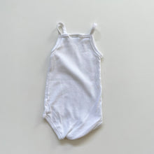 Load image into Gallery viewer, Petit Bateau Singlet Bodysuit White Rib *tagged 18m (6-12m)
