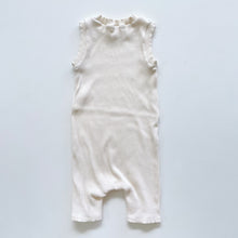 Load image into Gallery viewer, August Bear Rib Romper Cream (2y)
