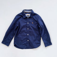 Load image into Gallery viewer, H&amp;M Shirt Navy Dotted (5-6y)
