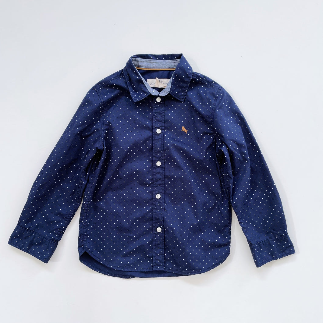 H&M Shirt Navy Dotted (5-6y)