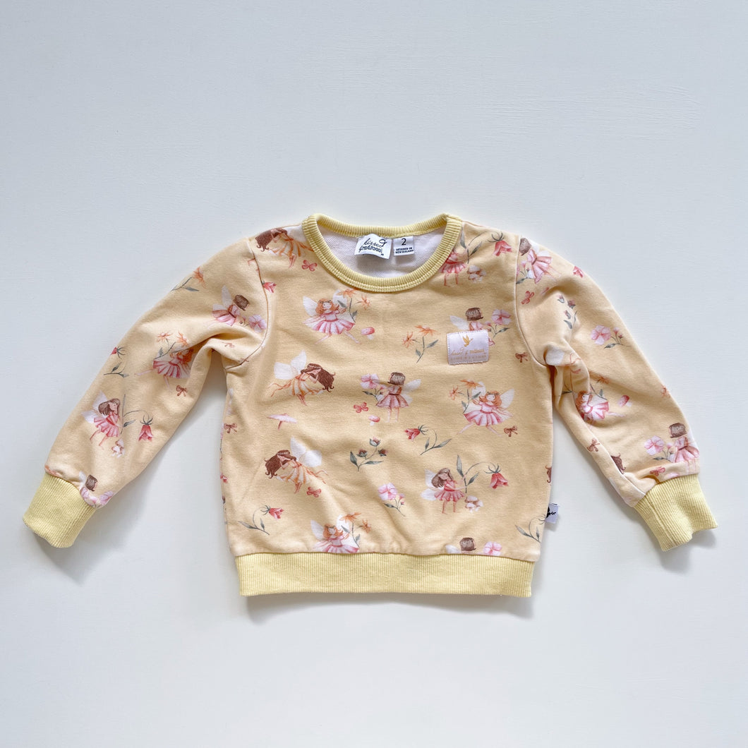 Kissed by Radicool Flower Fairies Yellow Jumper (2y)