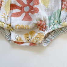 Load image into Gallery viewer, Noni Romper Orange/Blue/Lemons Pattern (3-6m)
