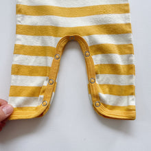 Load image into Gallery viewer, Katvig Organic Onesie Yellow Stripes (0-3m)
