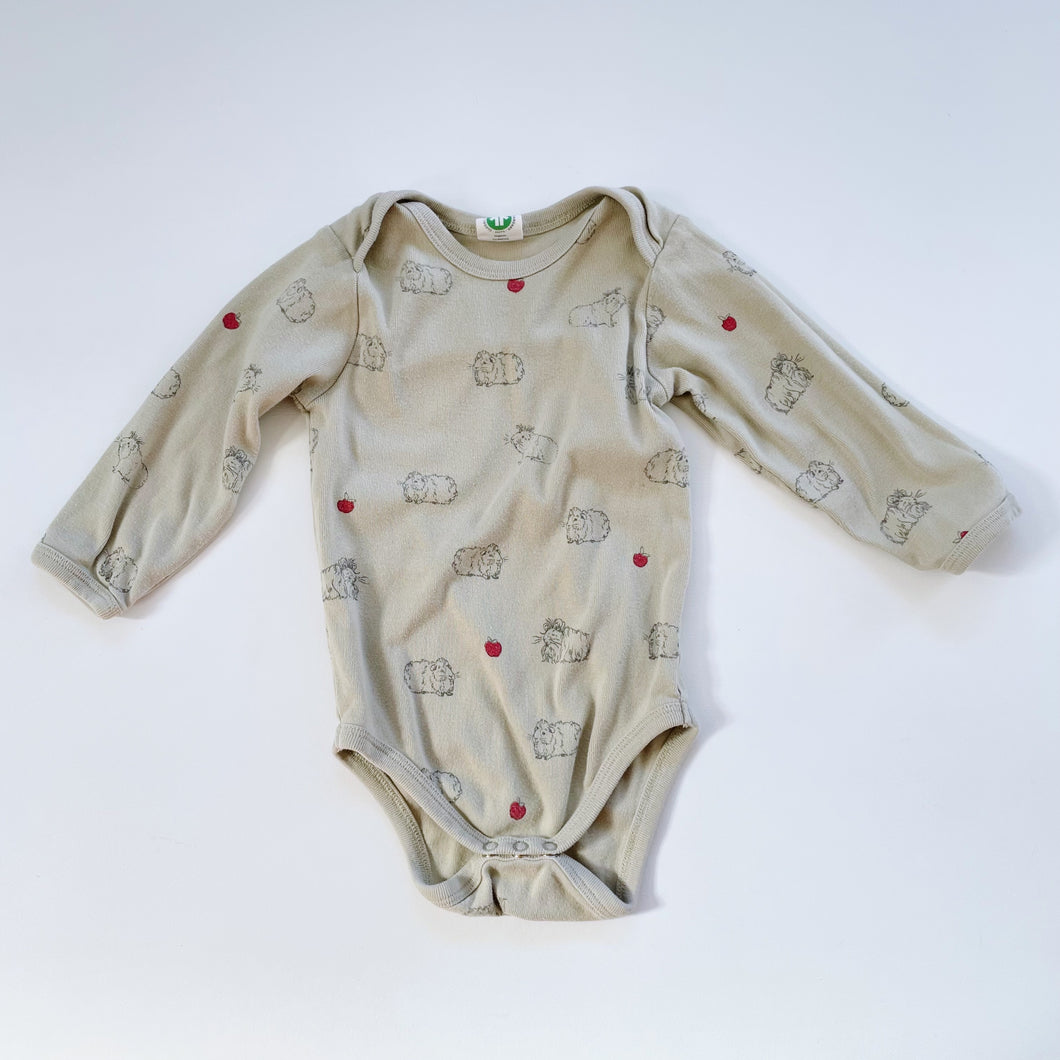 Nature Baby Organic L/S Bodysuit Hamsters Green (6-12m)