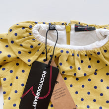 Load image into Gallery viewer, Rock Your Baby Organic Cotton Romper Yellow Dotted NEW (12-18m)
