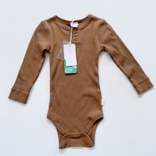 Load image into Gallery viewer, Jamie Kay Organic Rib L/S Bodysuit Hojicha/Mustard NEW (2y)
