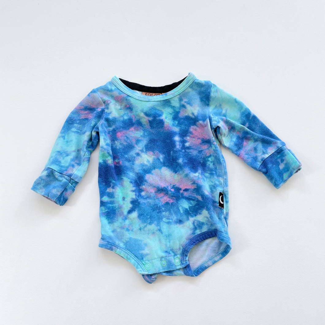 Kip & Co Organic Bodysuit Blue Tie Dye (3-6m)