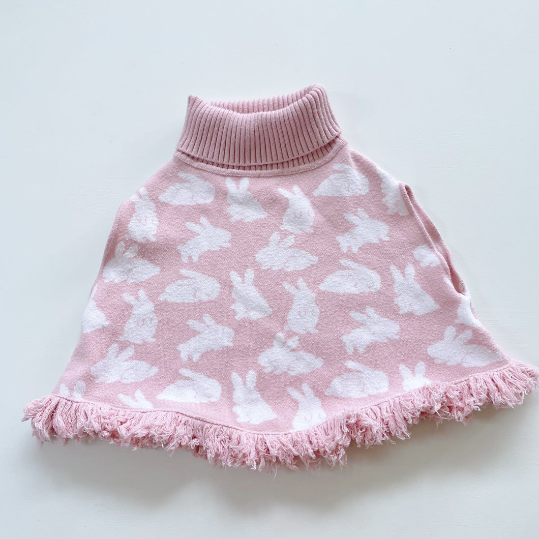 Seed Bunny Poncho Pink (4y)