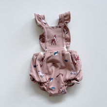 Load image into Gallery viewer, Teeny Weeny Romper Pink Woodlands Friends (6-12m)
