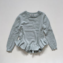 Load image into Gallery viewer, North South Merino Jumper Frills/ Light Blue (3-4y)
