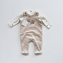 Load image into Gallery viewer, Little Bundle Overalls + Top Set NEW (0-3m)
