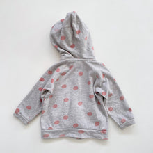 Load image into Gallery viewer, Nature Baby Organic Zip Hoodie Grey Dots *Kindy (3-4y)
