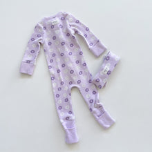 Load image into Gallery viewer, Country Road Organic  All-In-One + Headband Purple Floral (0-3m)
