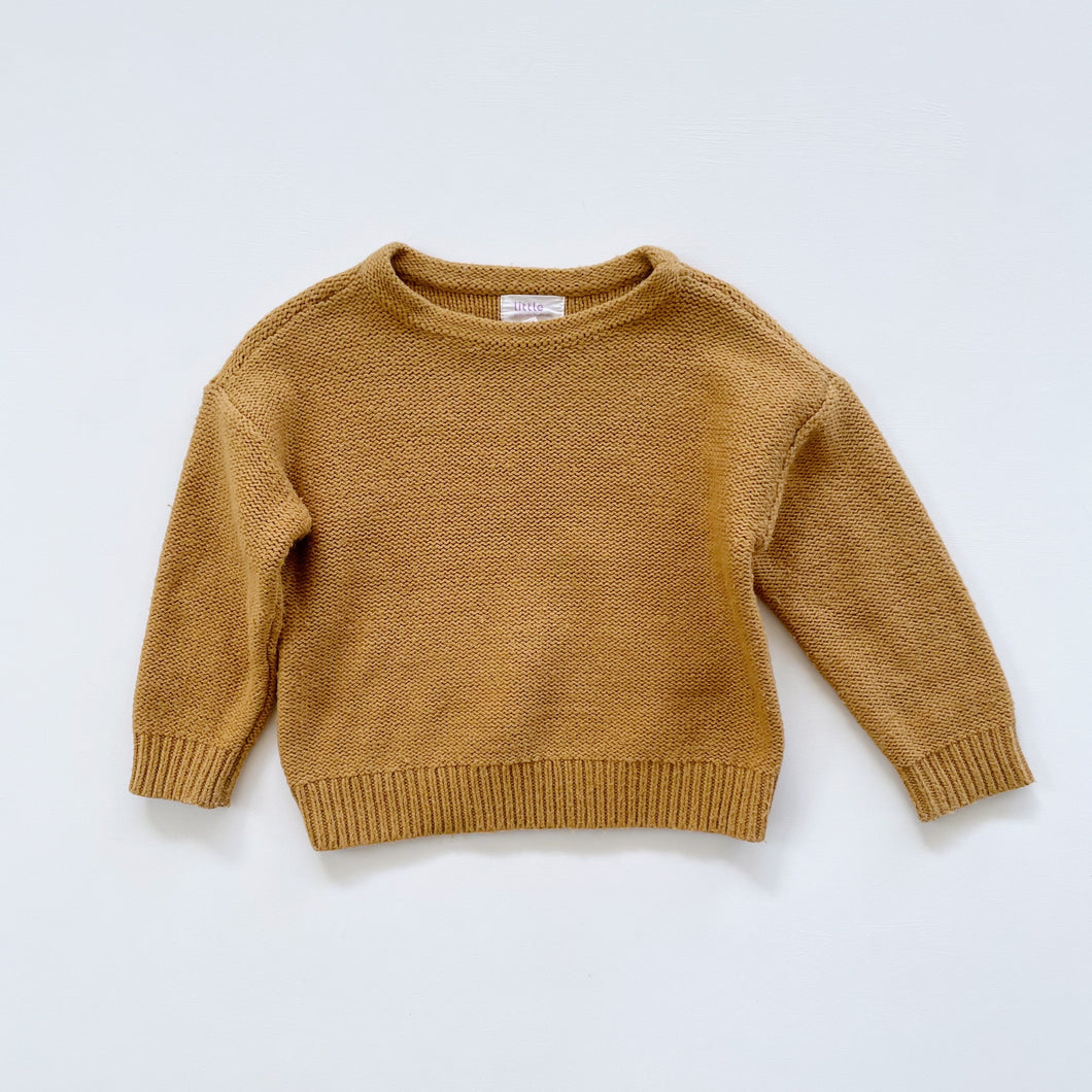 Little Princess Highway Mustard Knit Jersey (3y)