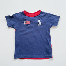Load image into Gallery viewer, Polo by Ralph Lauren T-Shirt Navy/Red/ Flag/ Logo (3y)
