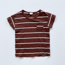 Load image into Gallery viewer, Jamie Kay Organic T-Shirt Brown Stripes (3y)
